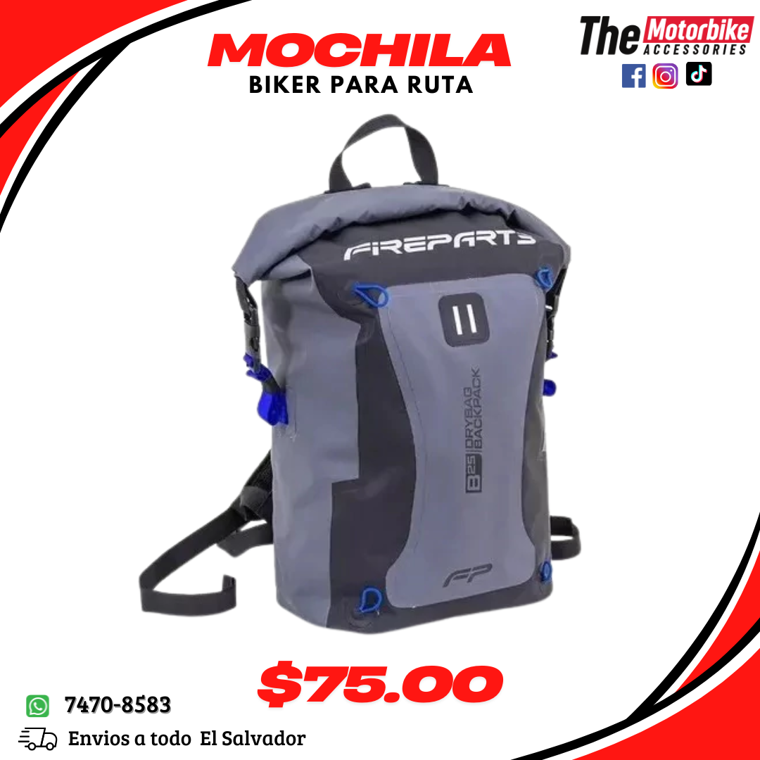 Mochila Biker para ruta impermeable