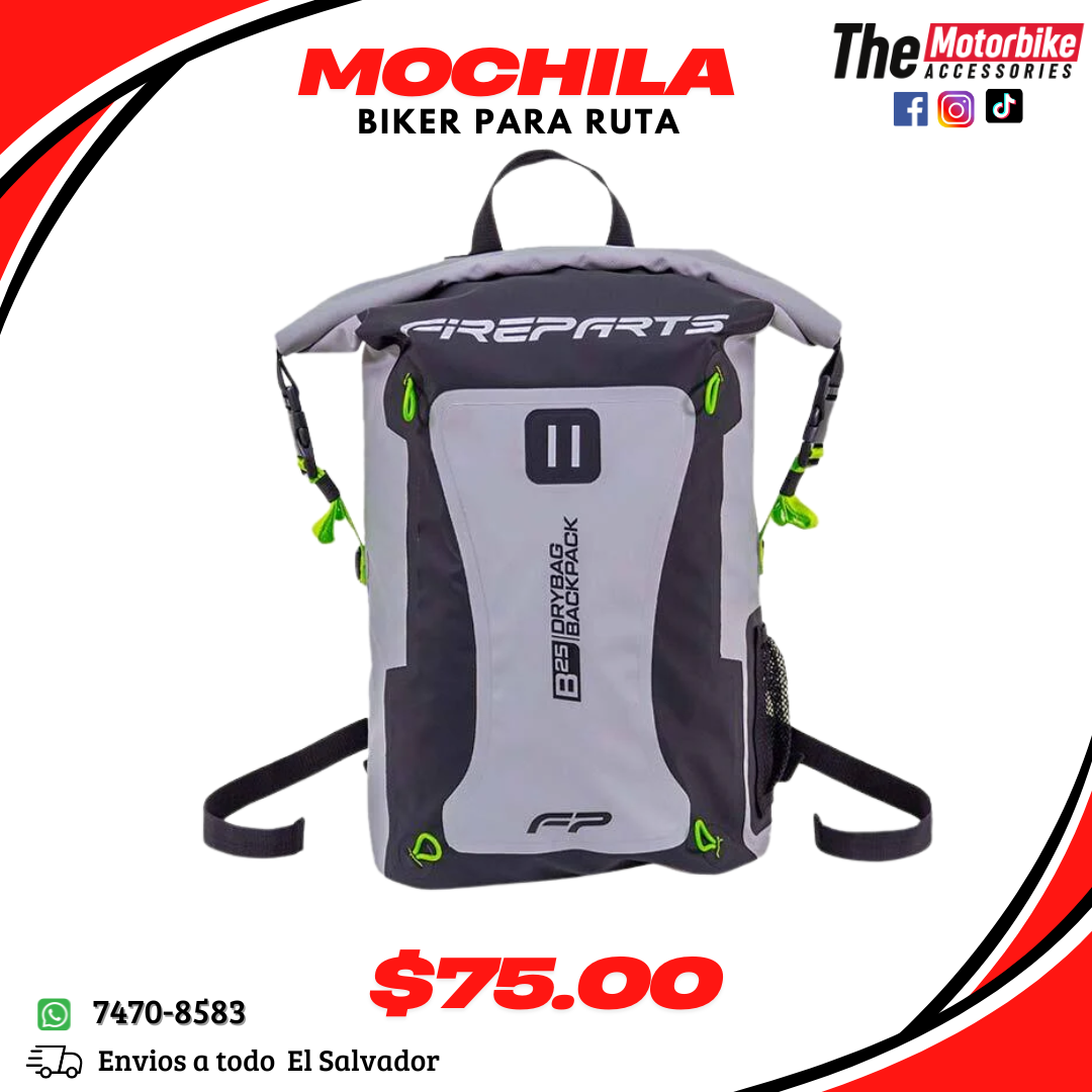Mochila Biker para ruta impermeable