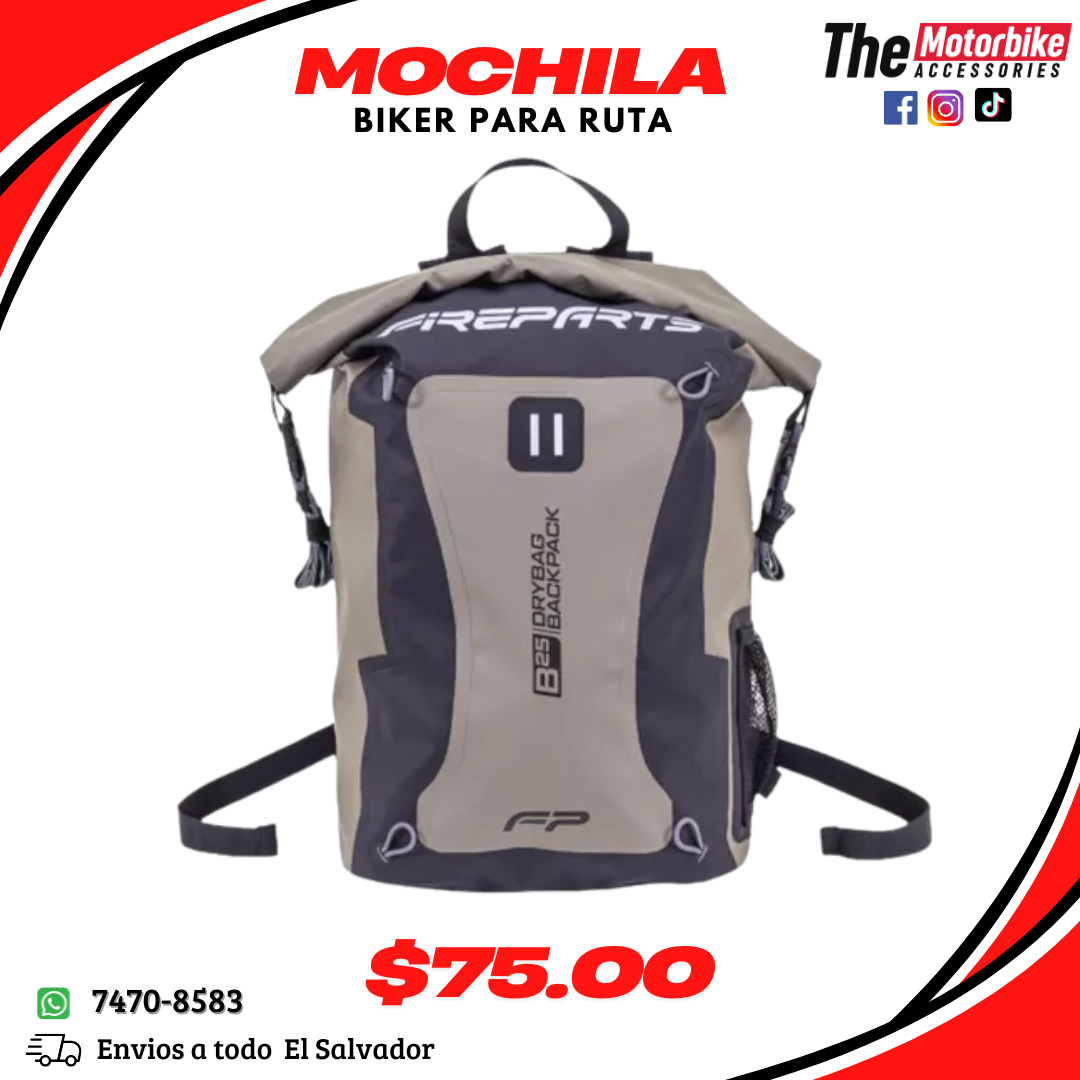 Mochila Biker para ruta impermeable