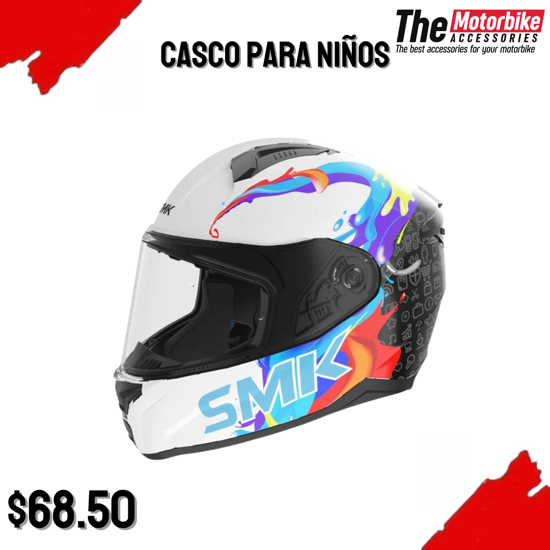 Casco para niños SMK blanco