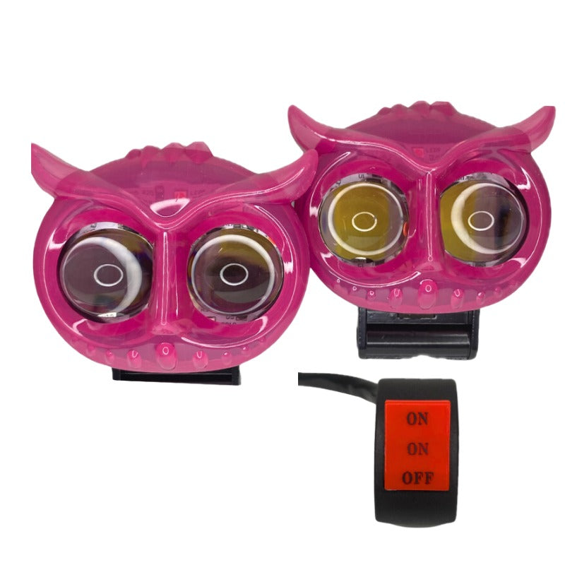 Halogena  buho rosada + switch