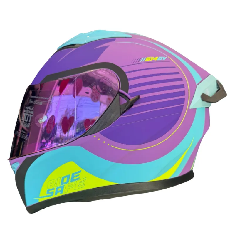 CASCO HRO INTEGRAL MORADO CELESTE