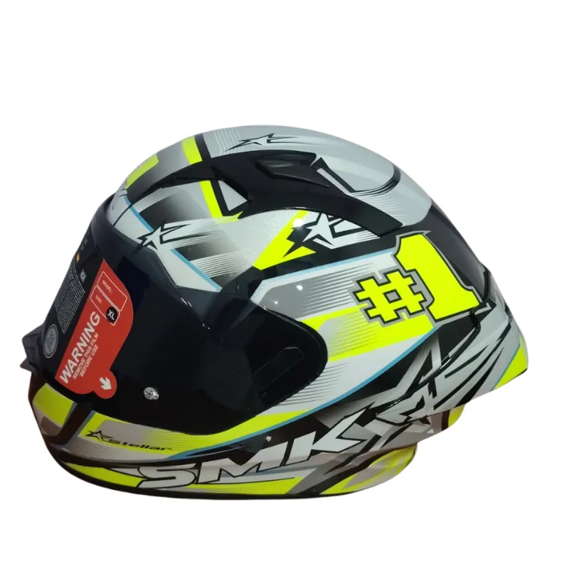 CASCO SMK STELLAR DISEÑO VERDE BLANCO