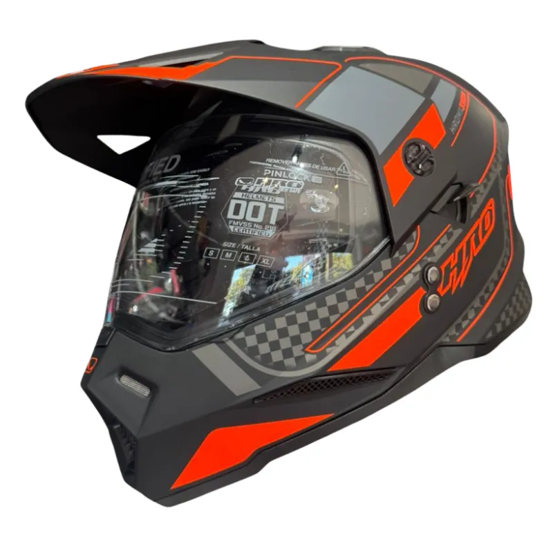 CASCO HRO MULTIPROPOSITO-GRIS-NARANJA