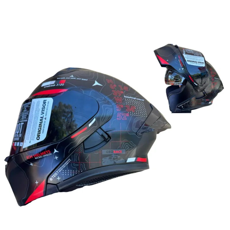 CASCO MODULAR ICH NEGRO-ROJO-DISEÑO