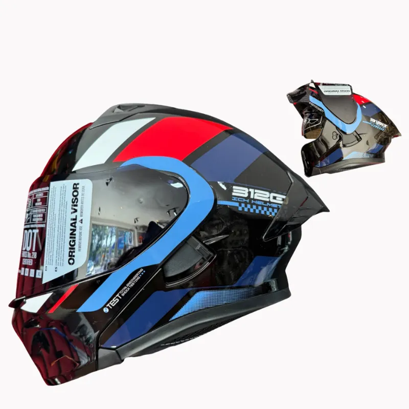 CASCO MODULAR ICH NEGRO-MULTICOLOR