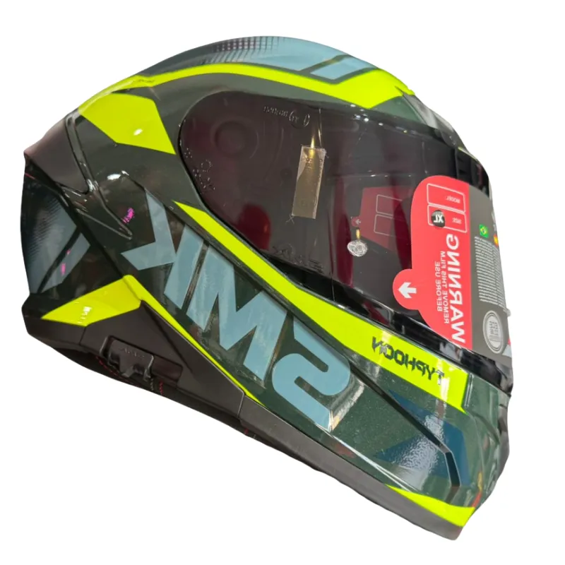 CASCO SMK TYPHON DISEÑO AZUL VERDE