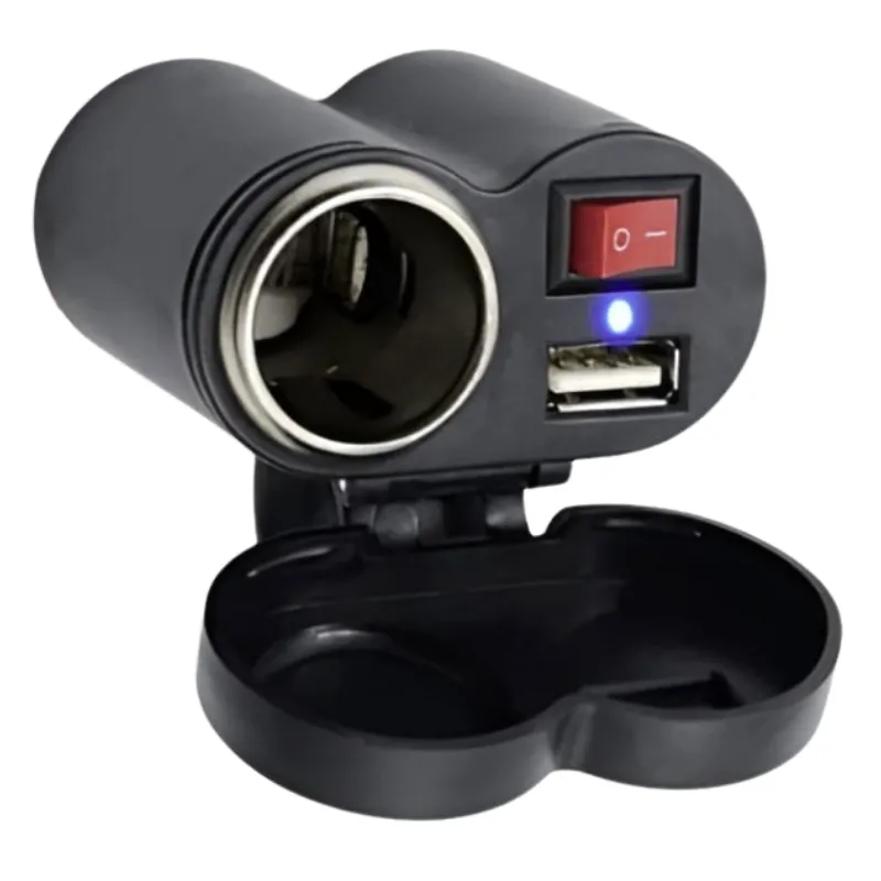 CARGADOR CON CIGARRERA USB