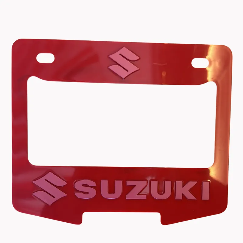 PORTA PLACA TERMOPLASTICO SUZUKI ROJO