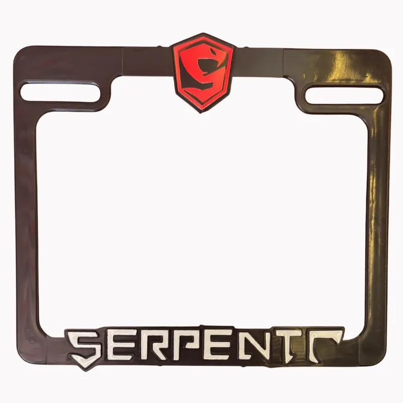 PORTA PLACA PLASTICO SERPENTO