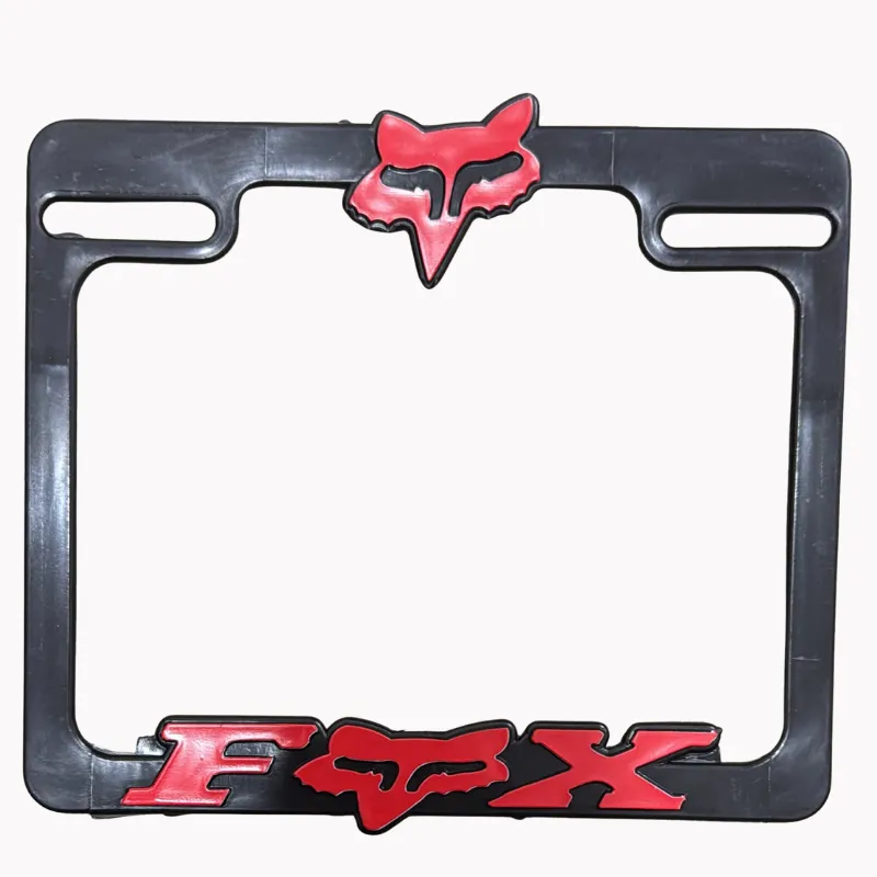 PORTA PLACA PLASTICO FOX ROJO