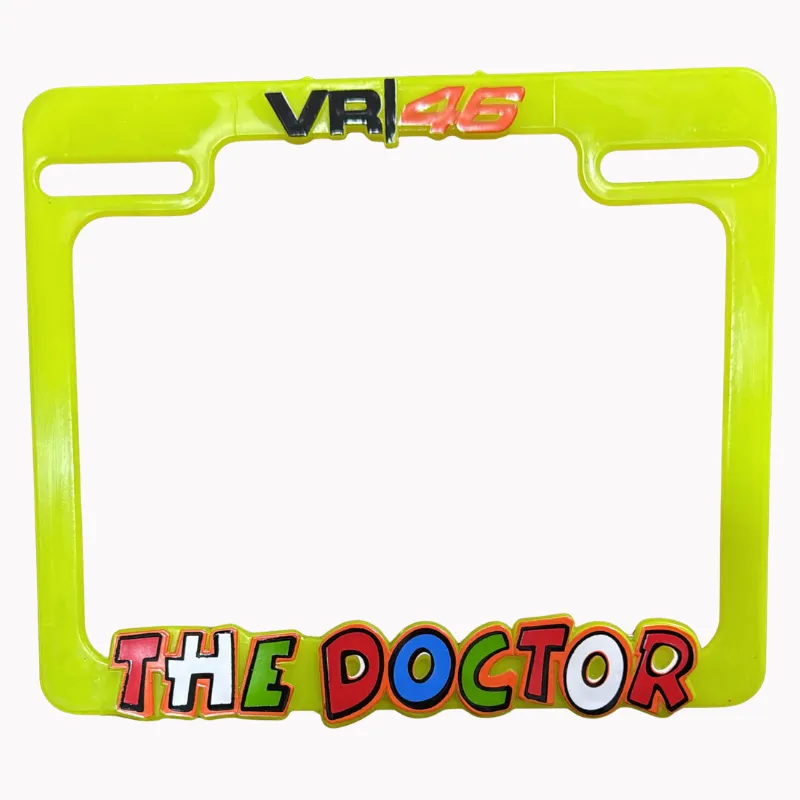 PORTA PLACA PLASTICO THE DOCTOR VERDE