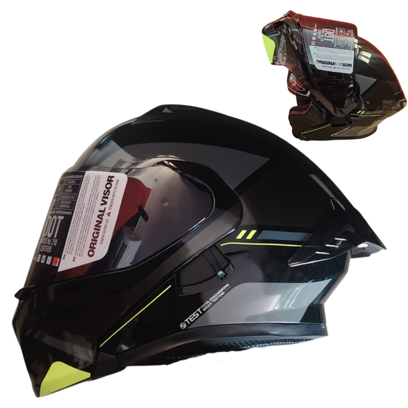 CASCO MODULAR ICH NEGRO-VERDE