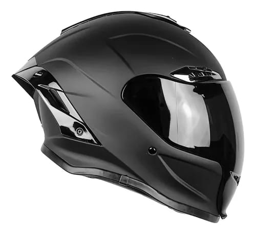 CASCO INTEGRAL NEGRO MATE VISERA LARGA