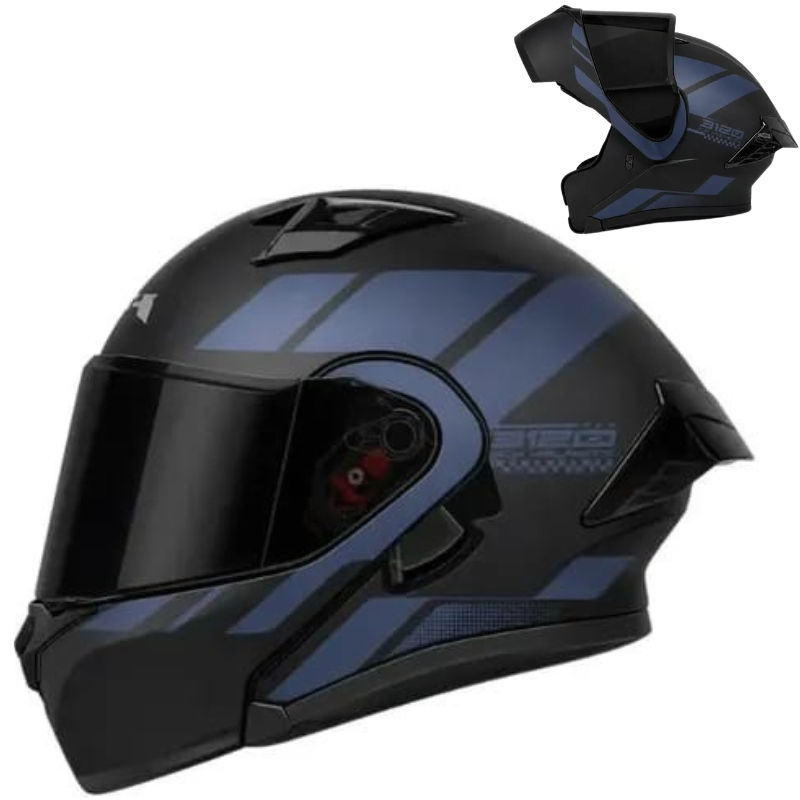 CASCO MODULAR ICH NEGRO-AZUL