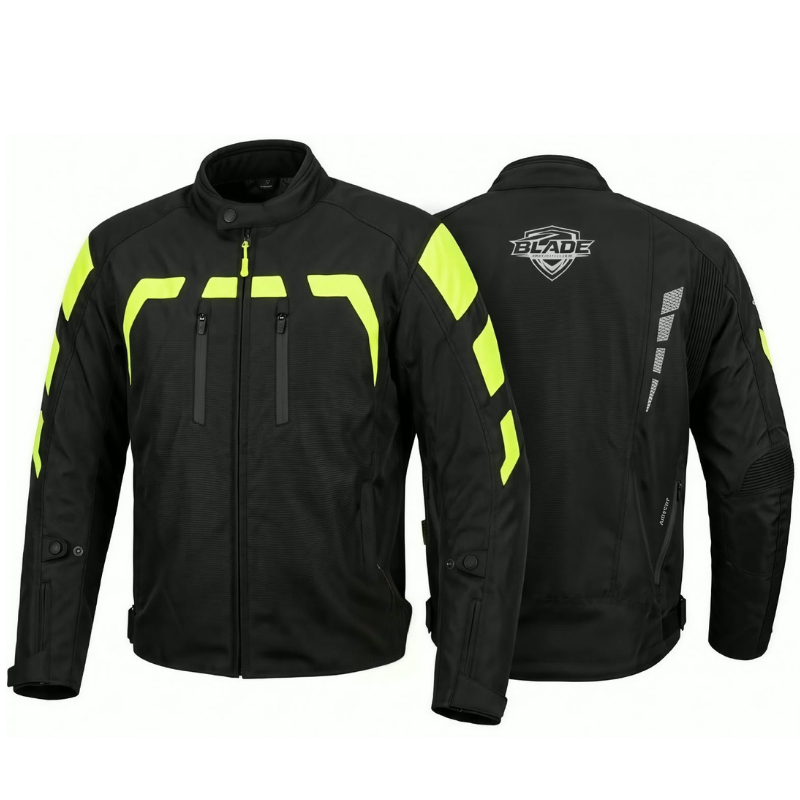 CHAQUETA DE PROTECCION BLADE NEGRO VERDE/LIMON