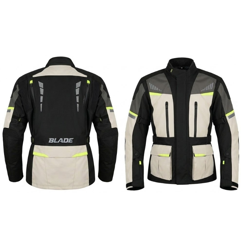 CHAQUETA DE PROTECCION BLADE BEIGE VERDE/LIMON