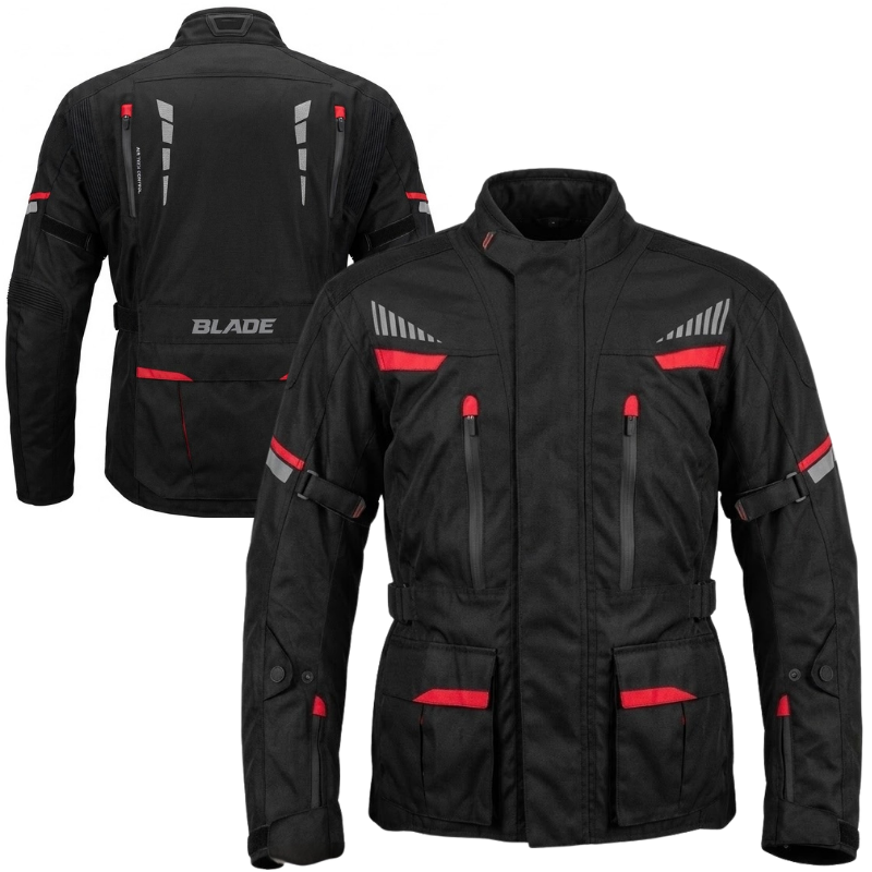 CHAQUETA DE PROTECCION BLADE NEGRO GRIS/ROJA