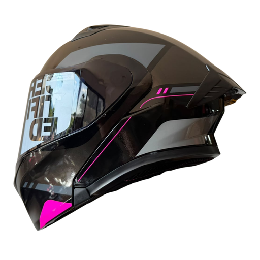 CASCO MODULAR ICH NEGRO ROSADO
