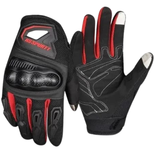 GUANTE DEDO COMPLETO ROJO/NEGRO RSSPURTT