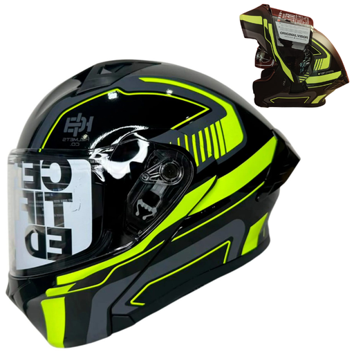 CASCO MODULAR ICH GRIS-NEGRO/VERDE